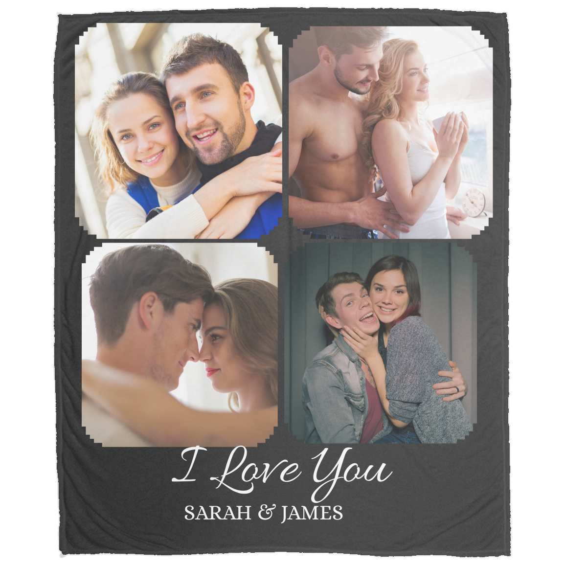PERSONALIZED PHOTO BLANKET, I LOVE YOU GIFT