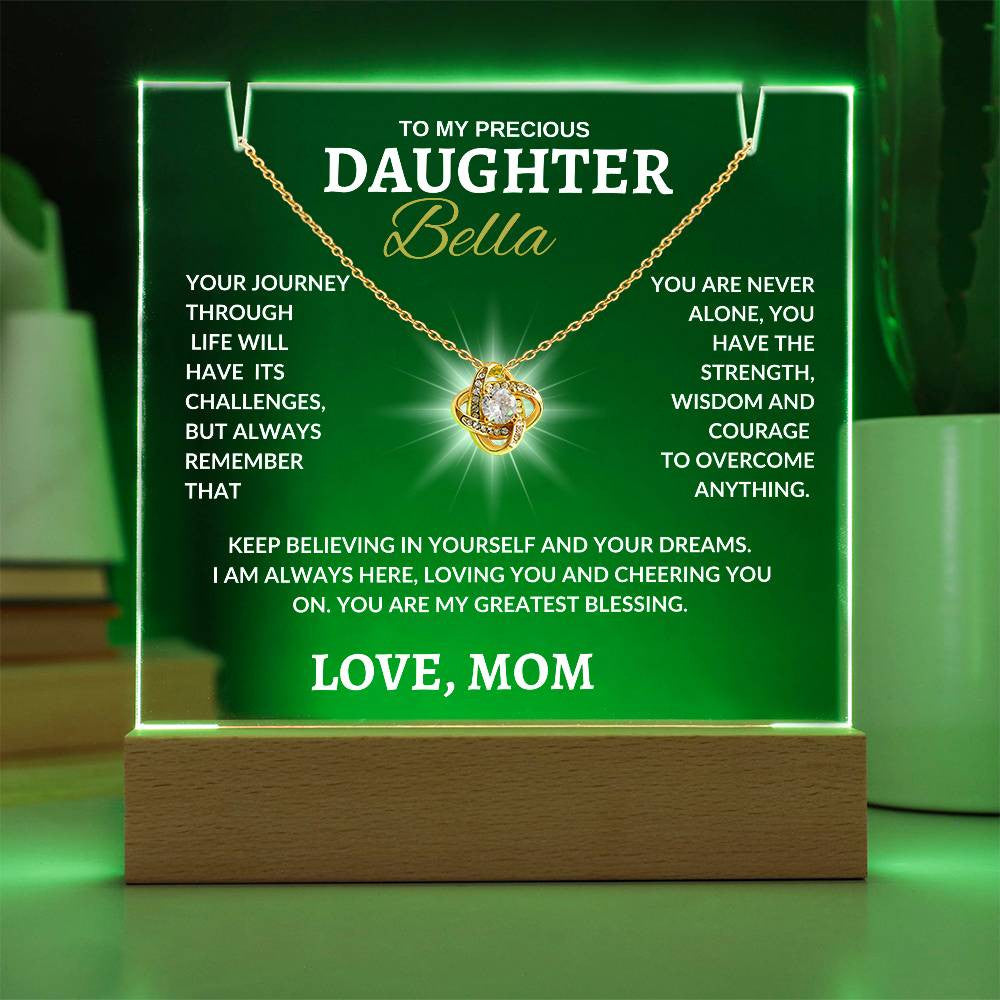"TO MY PRECIOUS DAUGHTER" Keepsake Acrylic Bundle (Love Knot)