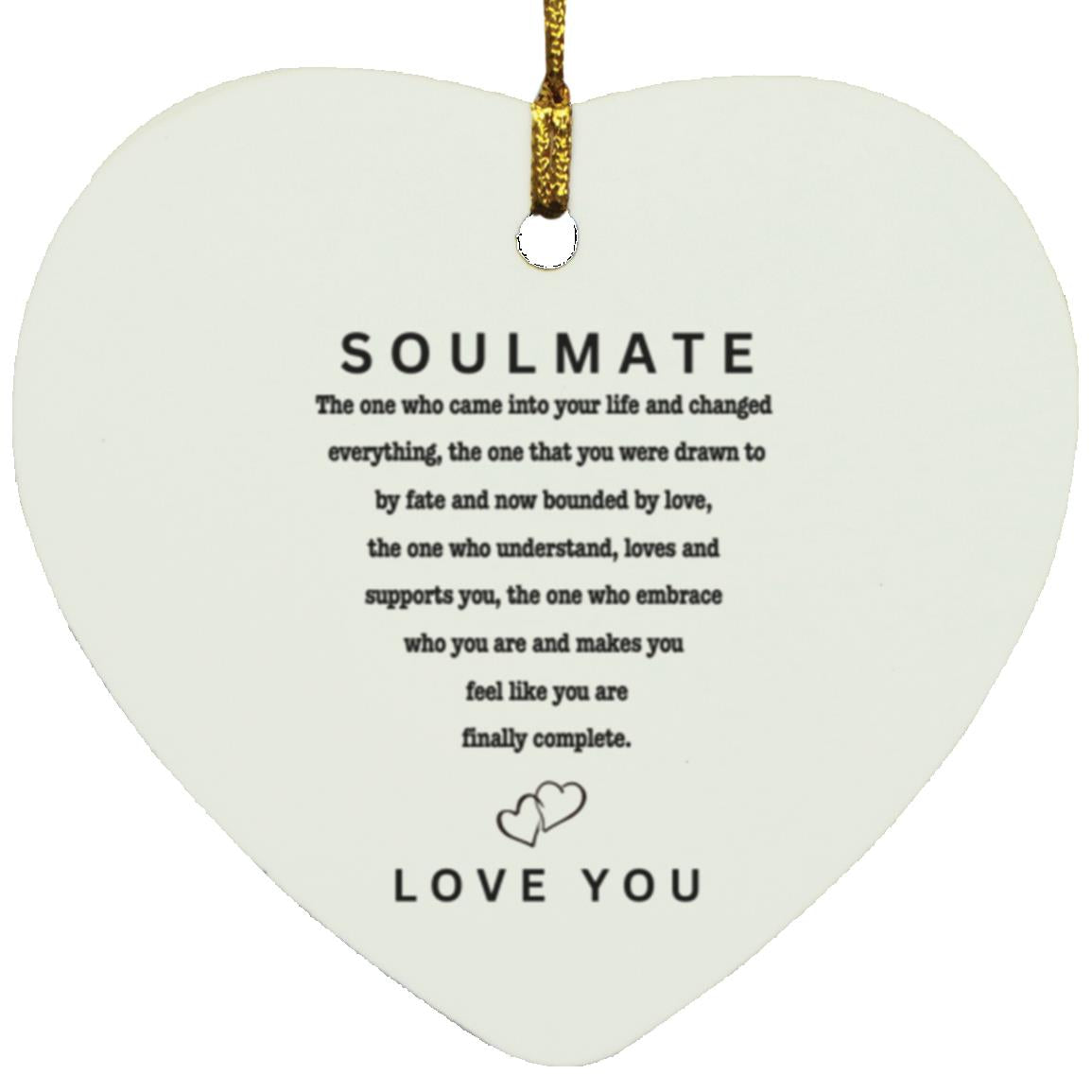 Soulmate Letterbox Gift KS35 | Personalised Gift | Anniversary Gift | Ceramic Heart Keepsake | Valentines Present | Gift For Her | Partner