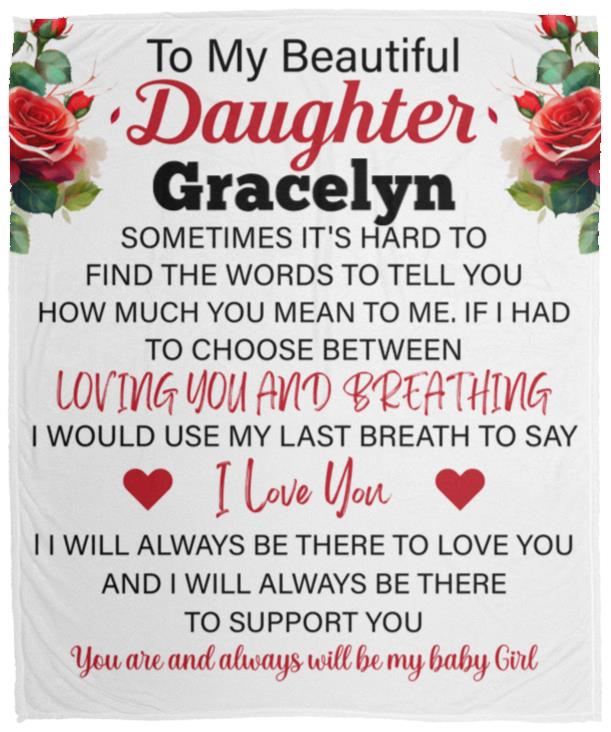 Personalized To My Daughter Blanket
