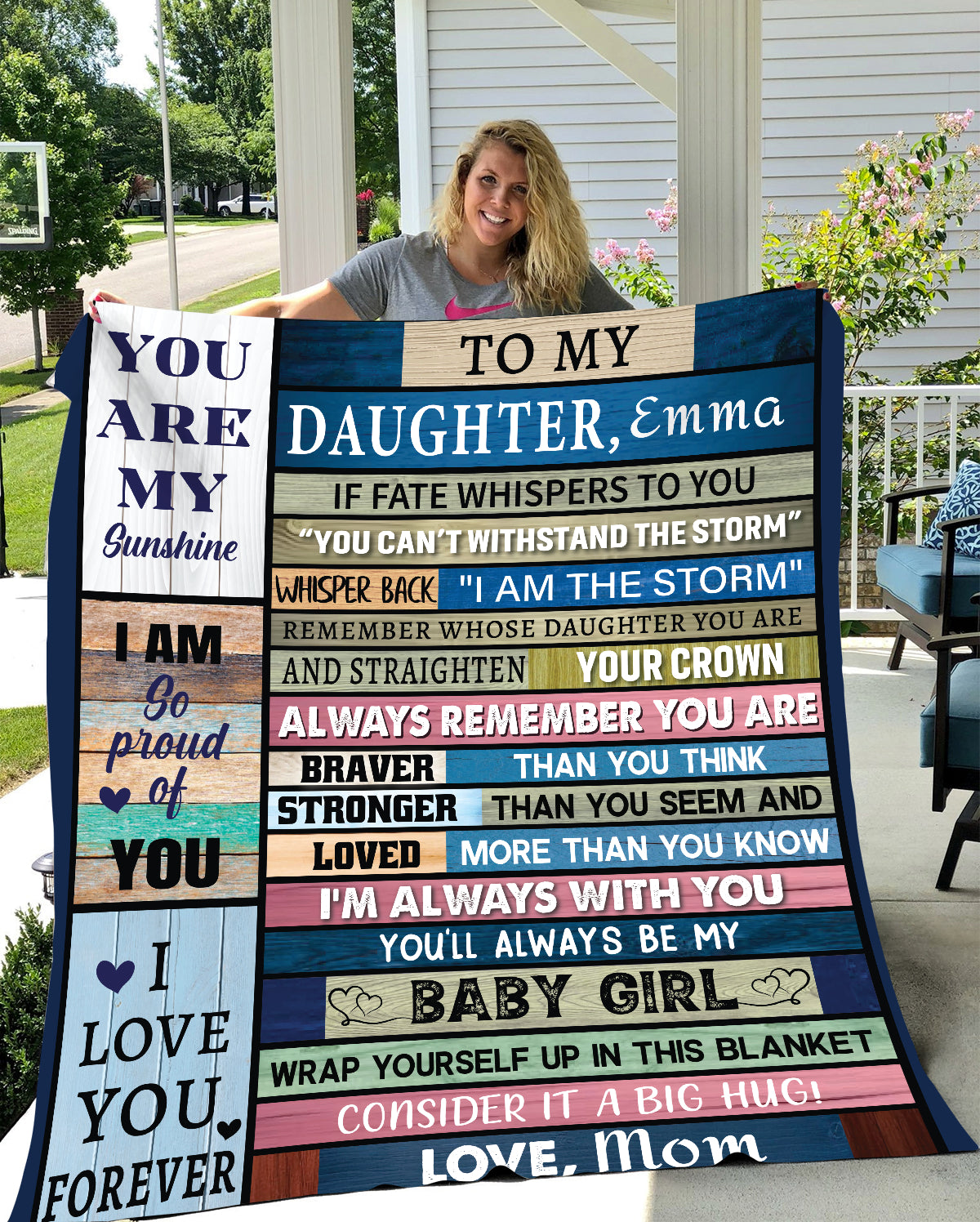 Personalized To My Daughter Blanket, excellent I love you gift