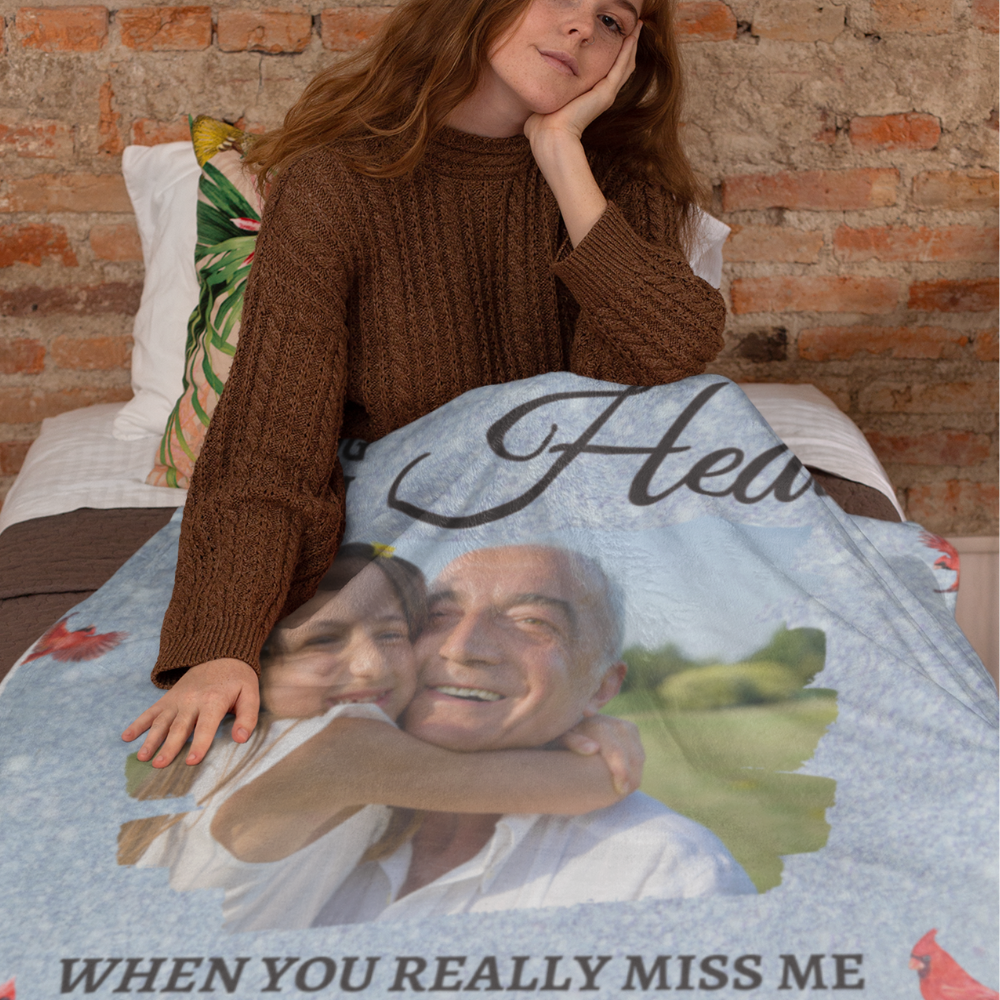 Personalized Memorial Blanket, Remembrance Gift, In Memory Of Photo