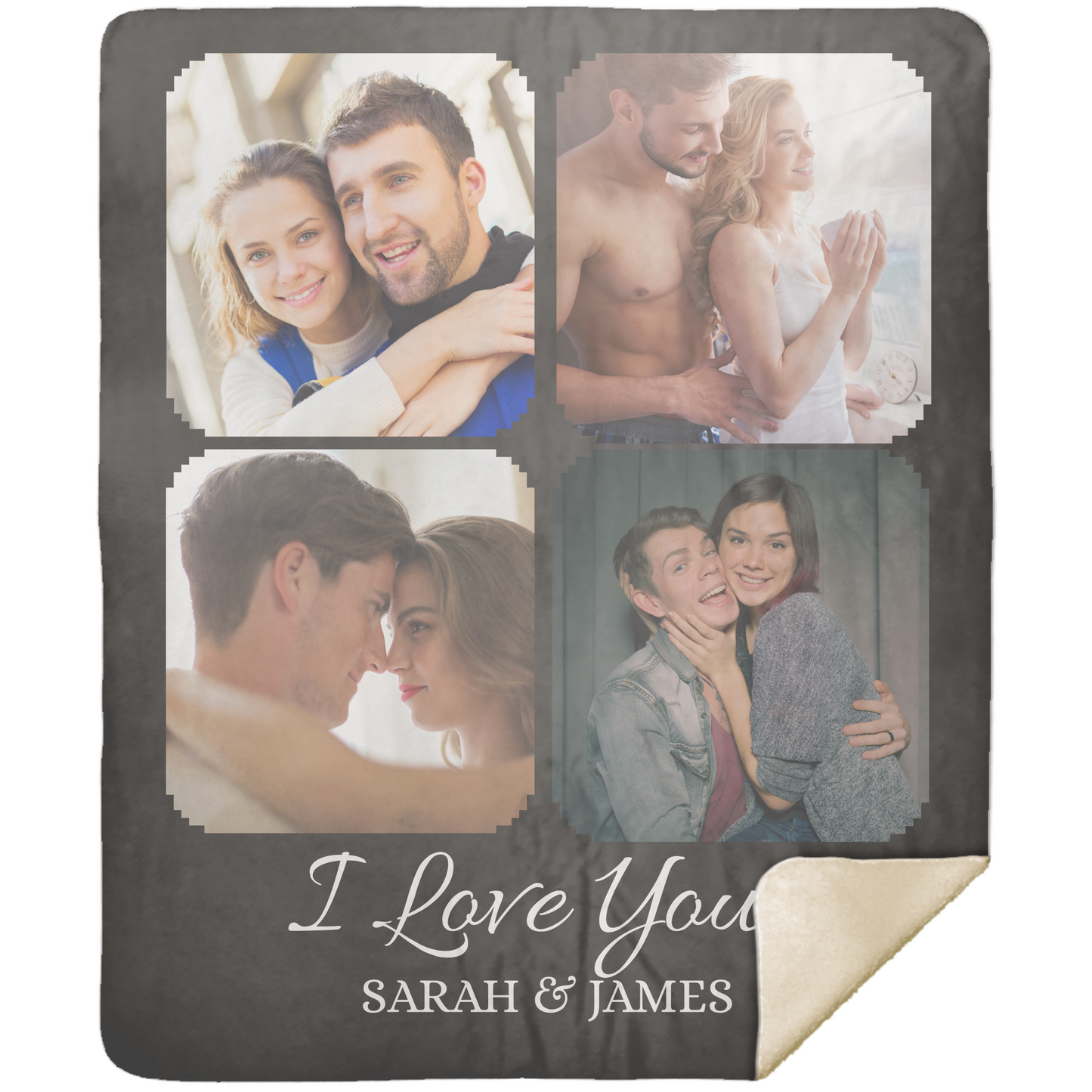 PERSONALIZED PHOTO BLANKET, I LOVE YOU GIFT