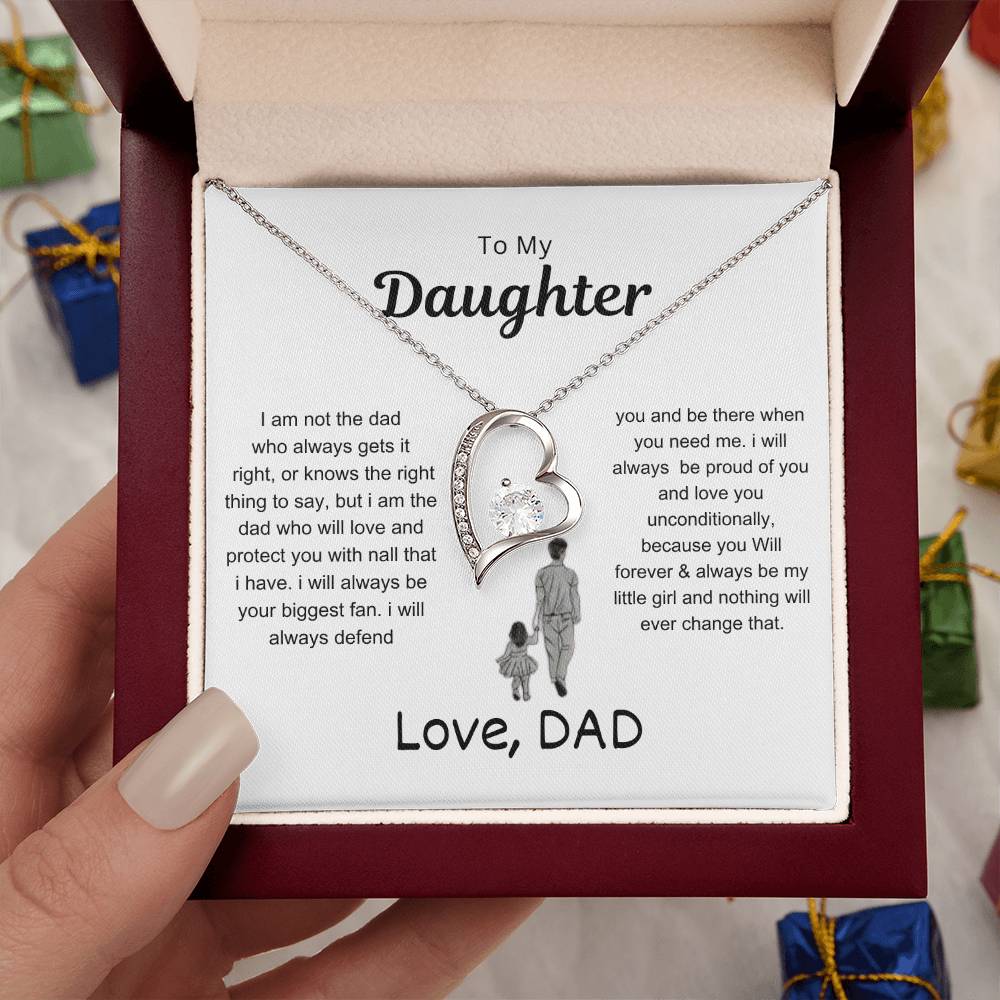 To My Daughter Forever Love Necklace.