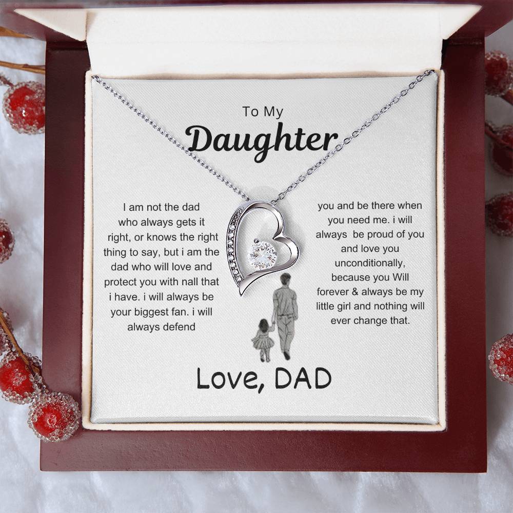 To My Daughter Forever Love Necklace.