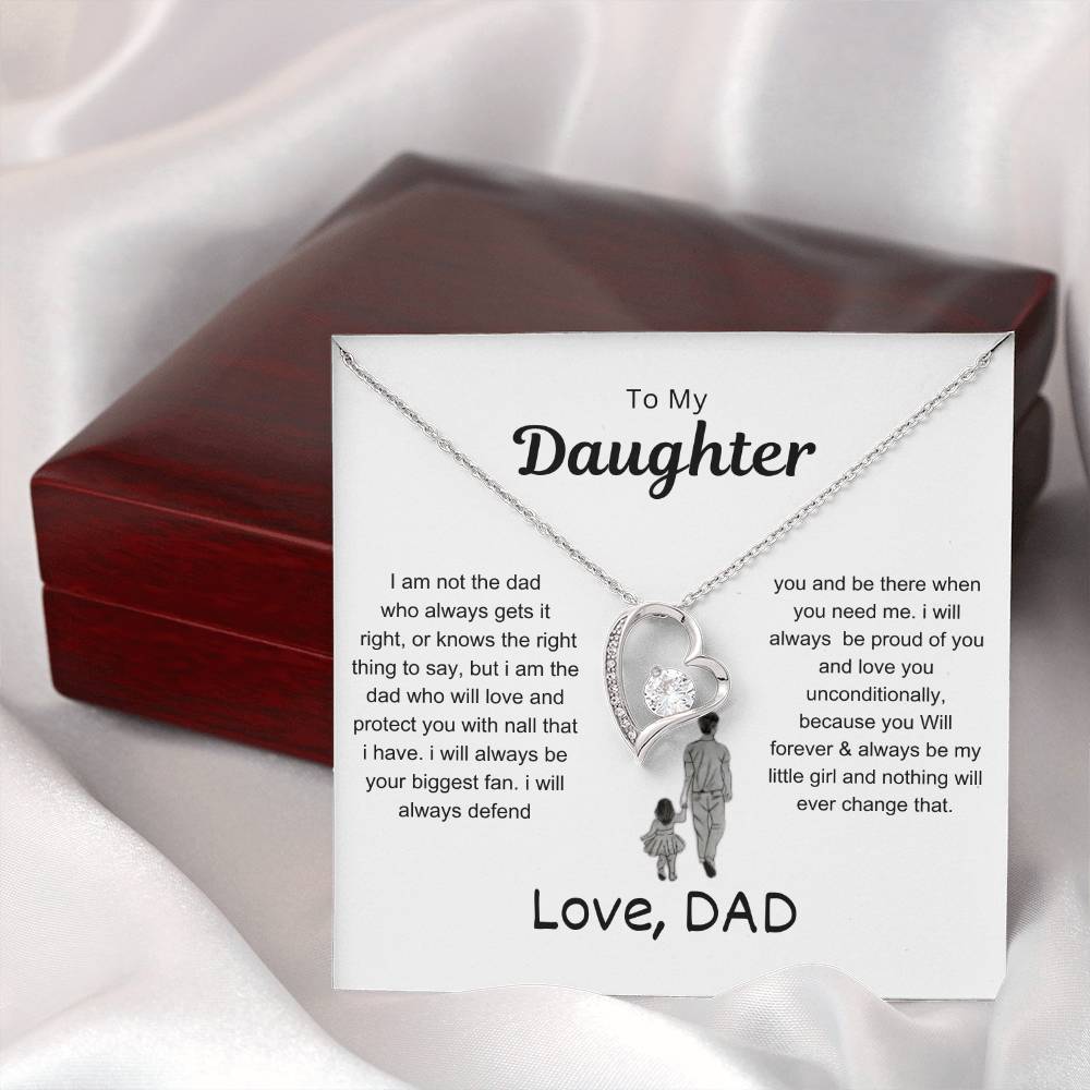 To My Daughter Forever Love Necklace.