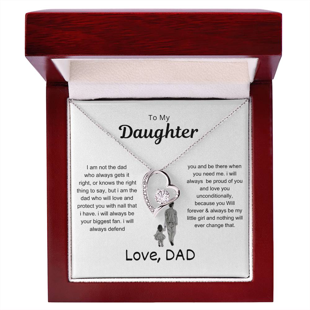 To My Daughter Forever Love Necklace.