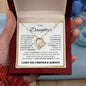 TO MY DAUGHTER FOREVER LOVE NECKLACE WITH MESSAGE CARD
