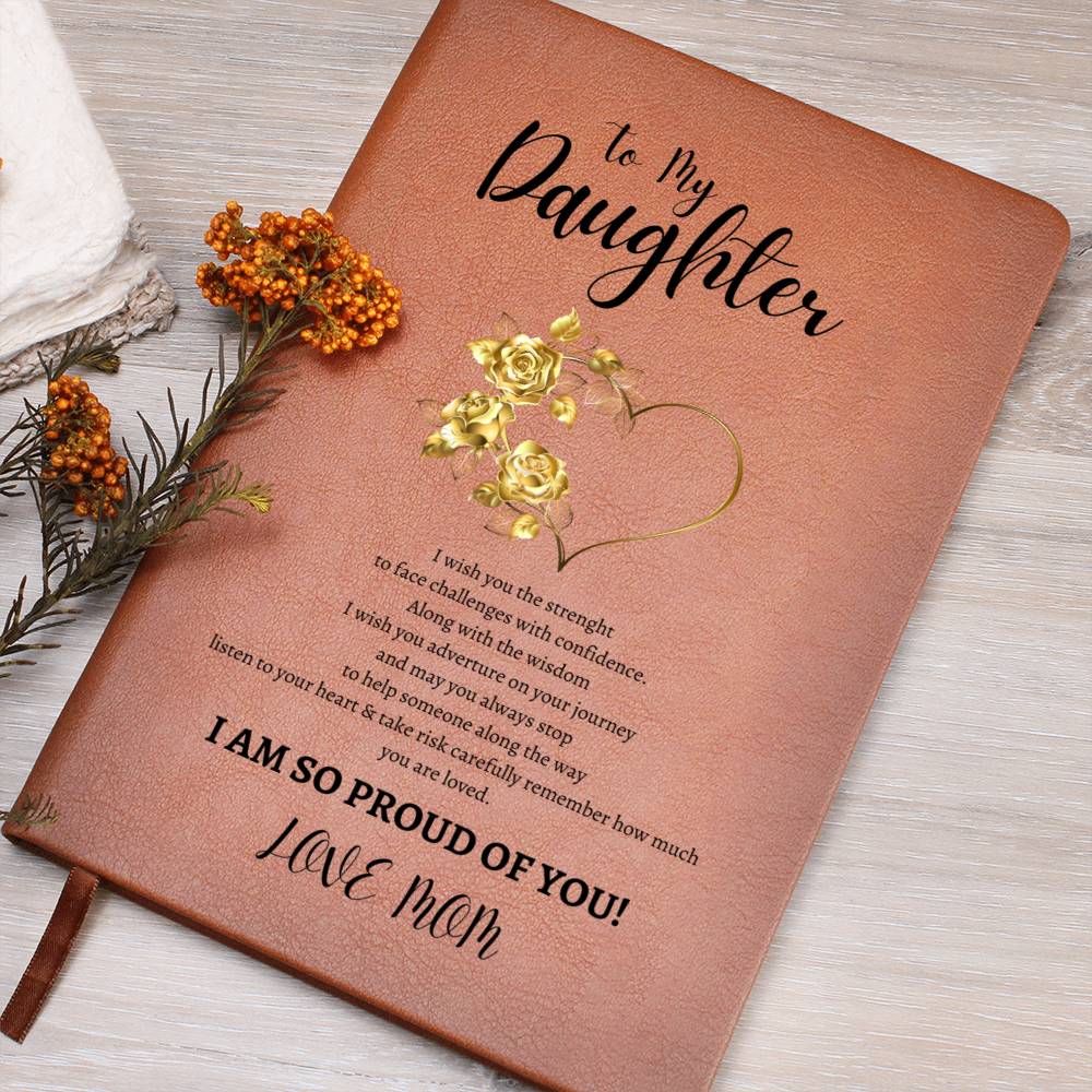 BEAUTIFUL ELEGANT VEGAN LEATHER JOURNAL THAT SAYS IT ALL FOR YOUR GRADUATES, GRADUATION, DAUGTHER AND SON LEAVEING SCHOOL
