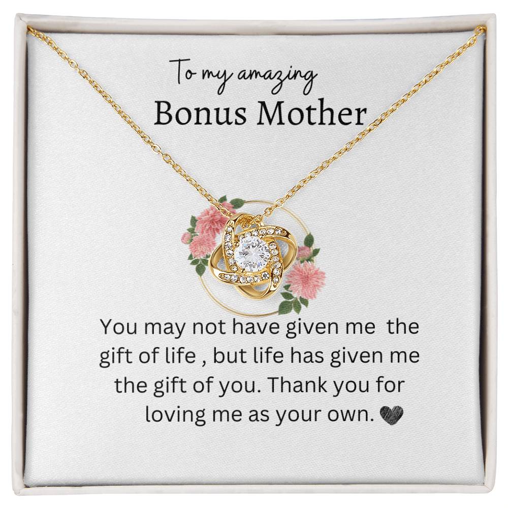 Gift For Bonus Mom "You are amazing" Love Knot Necklace perfect for mother's day or just show your appreciation
