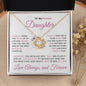 SAY IT ALL WITH THIS BEAUTIFUL LOVE KNOT NECKLACE FOR YOUR DAUGTHER'S GRADUATION, BIRTHDAY OR JUST SAY I LOVE YOU!!!