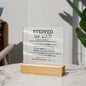 ACRYLIC PLAQUE WITH WOODEN BASE, GIFT FOR STEPPED- UP-DAD