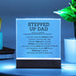 ACRYLIC PLAQUE WITH WOODEN BASE, GIFT FOR STEPPED- UP-DAD