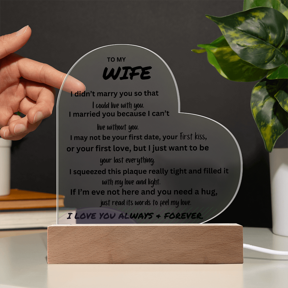 ACRYLIC PLAQUE FOR WIFE