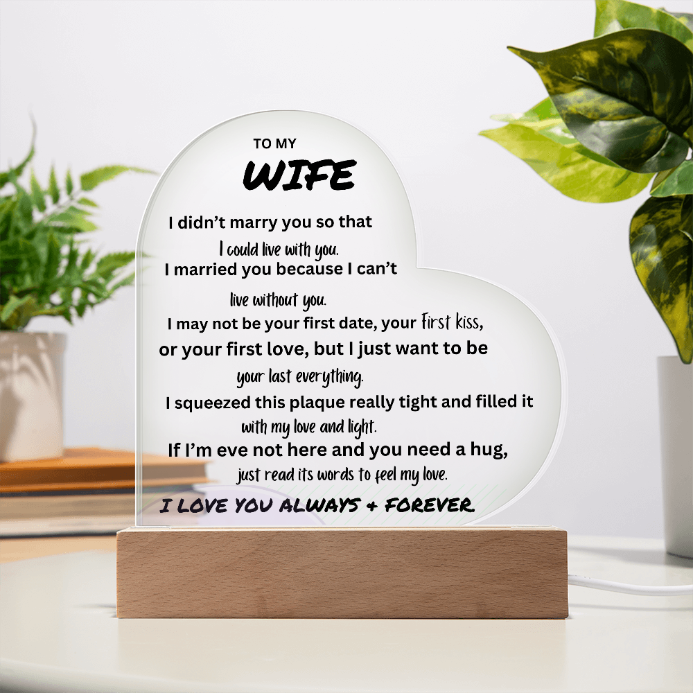 ACRYLIC PLAQUE FOR WIFE