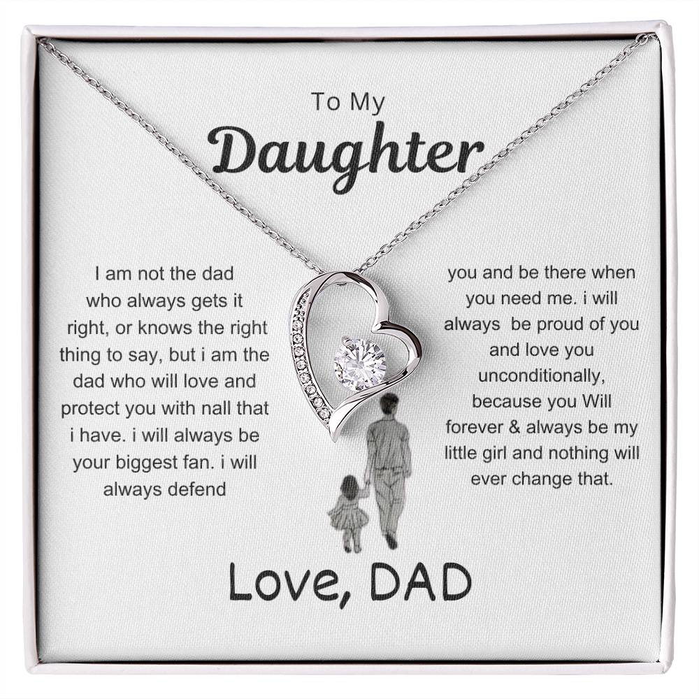 To My Daughter Forever Love Necklace.