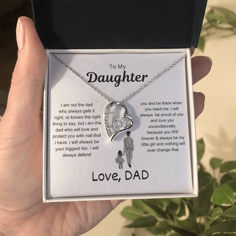 To My Daughter Forever Love Necklace.