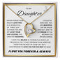 TO MY DAUGHTER FOREVER LOVE NECKLACE WITH MESSAGE CARD