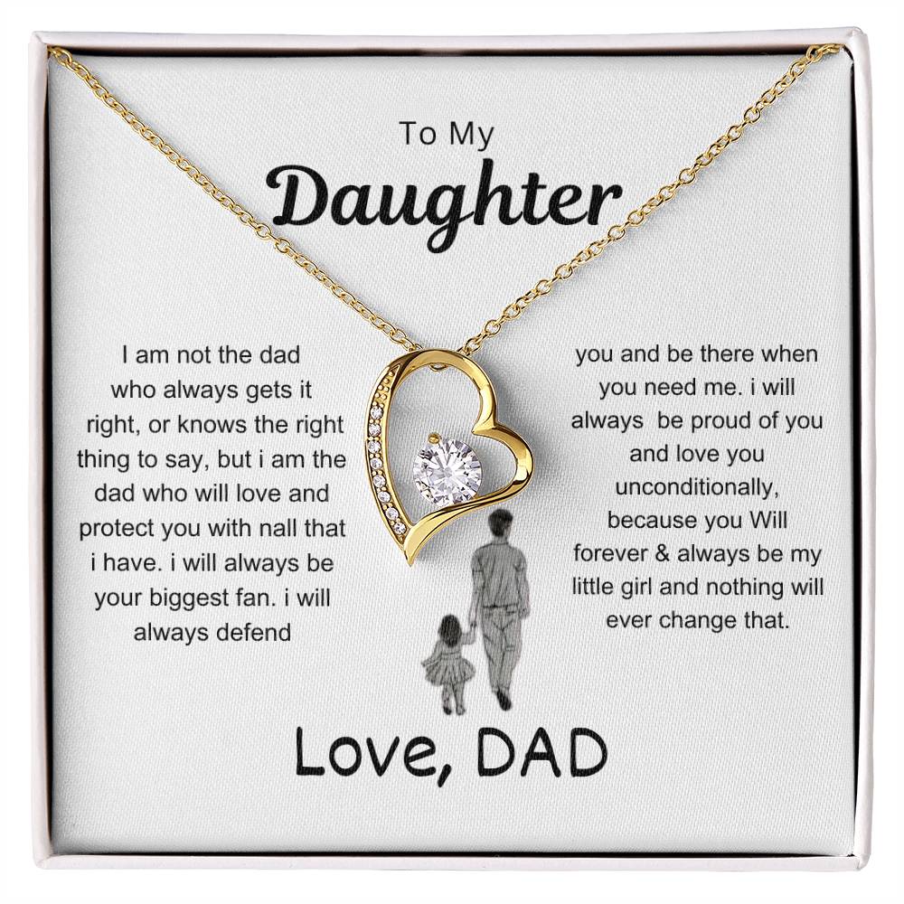 To My Daughter Forever Love Necklace.