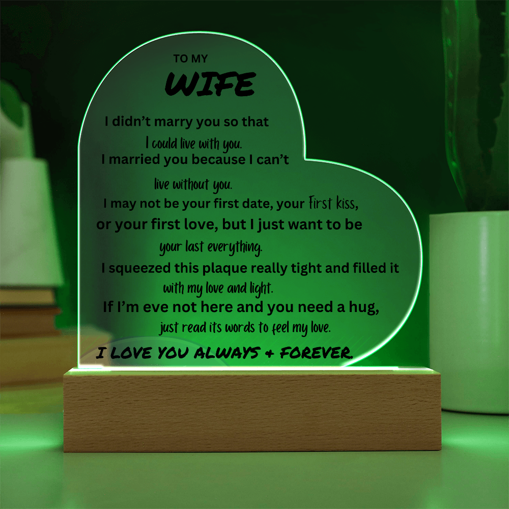 ACRYLIC PLAQUE FOR WIFE