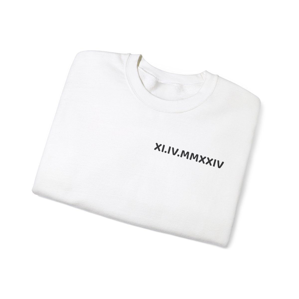 Personalized couples Roman Numeral Sweatshirt, Initials on Sleeve - Engagements, Anniversary gift