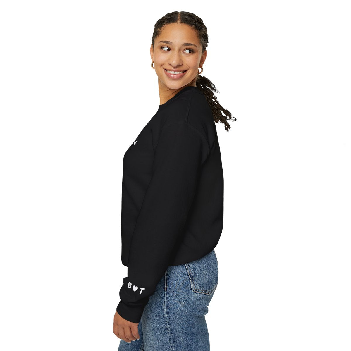 Personalized Roman Numeral Sweatshirt, Couples initials on Sleeve - Engagements, Anniversary gift