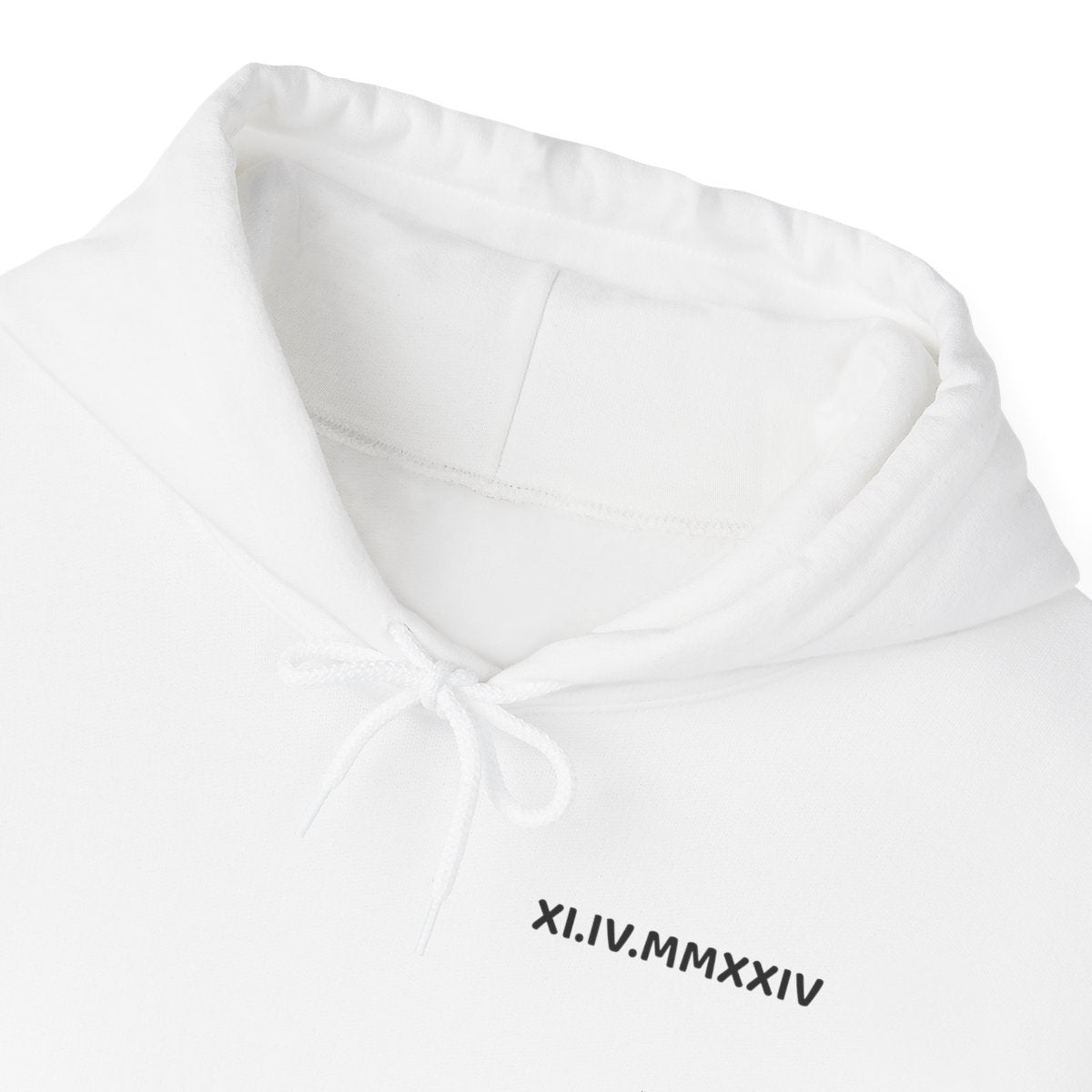 Personalized Roman Numeral Hoodie, Couples initials on Sleeve - Engagements, Anniversary gift