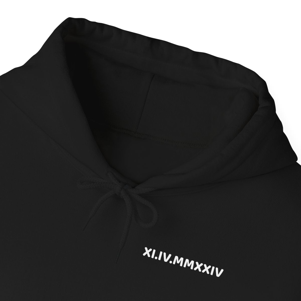 Personalized Roman Numeral Hoodie, couples initials on Sleeve - Engagements, Anniversary gift