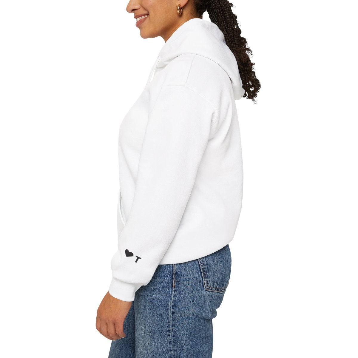 Personalized Roman Numeral Hoodie, Couples initials on Sleeve - Engagements, Anniversary gift