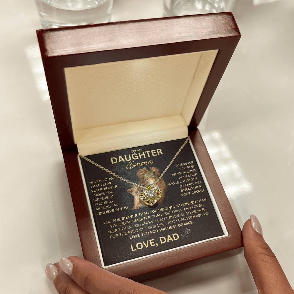 Beautiful Gift for Daughter From Dad "Never Forget That I Love You" Necklace