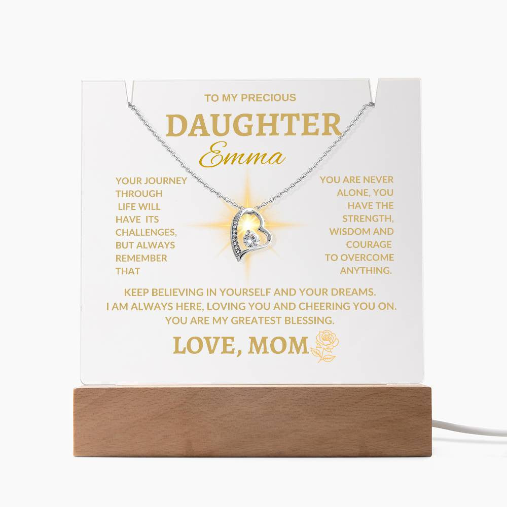 " To My Precious Daughter" Keepsake Acrylic Bundle (Forever Love)