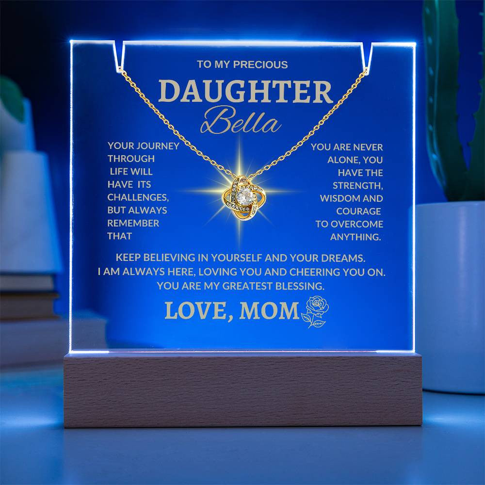 "TO MY PRECIOUS DAUGHTER" Keepsake Acrylic Bundle (Love Knot)