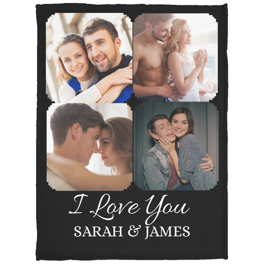 CUSTOM PERSONALIZED COUPLES BLANKET, CHRISTMAS I LOVE YOU GIFT 🥰