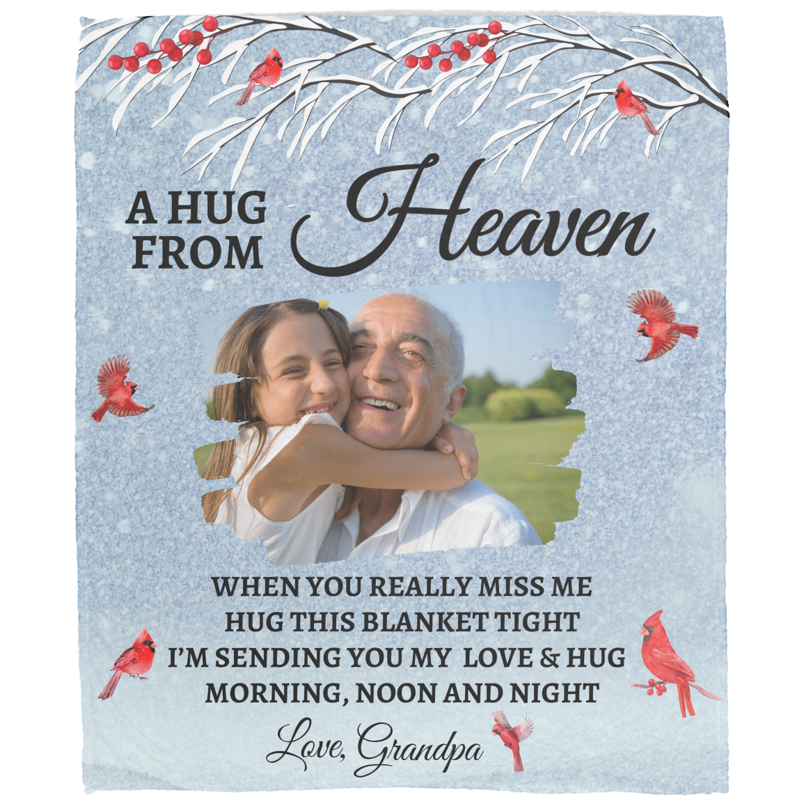 Personalized Memorial Blanket, Remembrance Gift, In Memory Of Photo