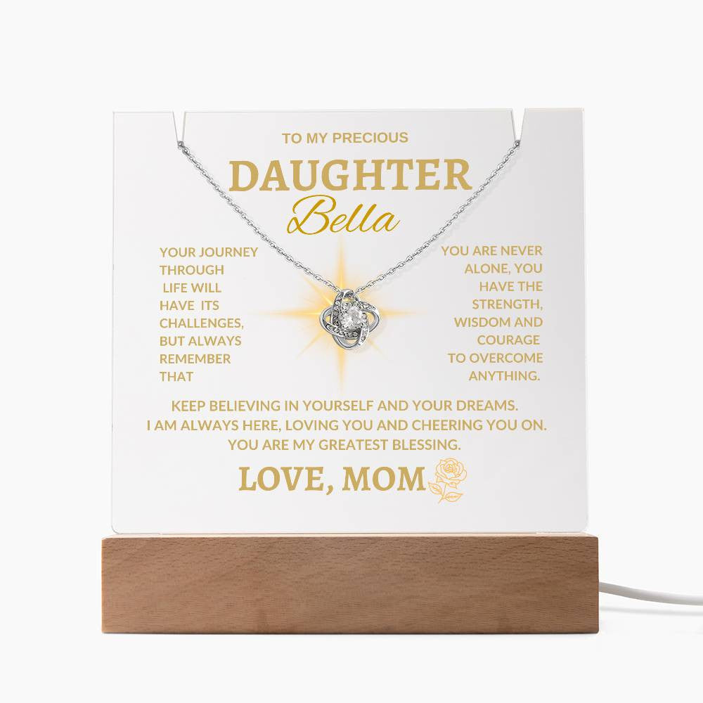 "TO MY PRECIOUS DAUGHTER" Keepsake Acrylic Bundle (Love Knot)