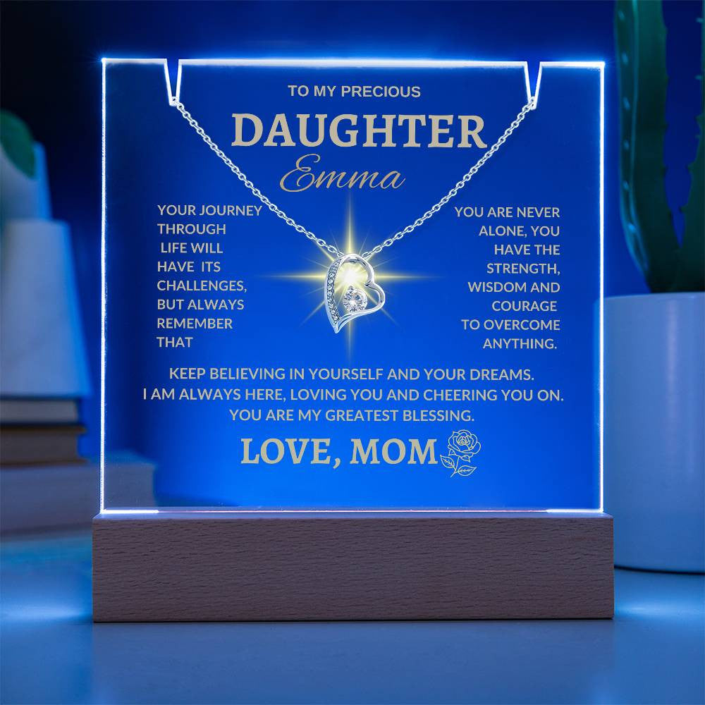 " To My Precious Daughter" Keepsake Acrylic Bundle (Forever Love)