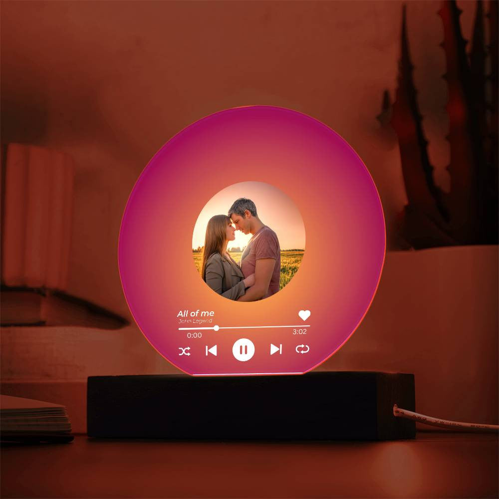 Personalized Vinyl Record with Photo - Acrylic Song Plaque