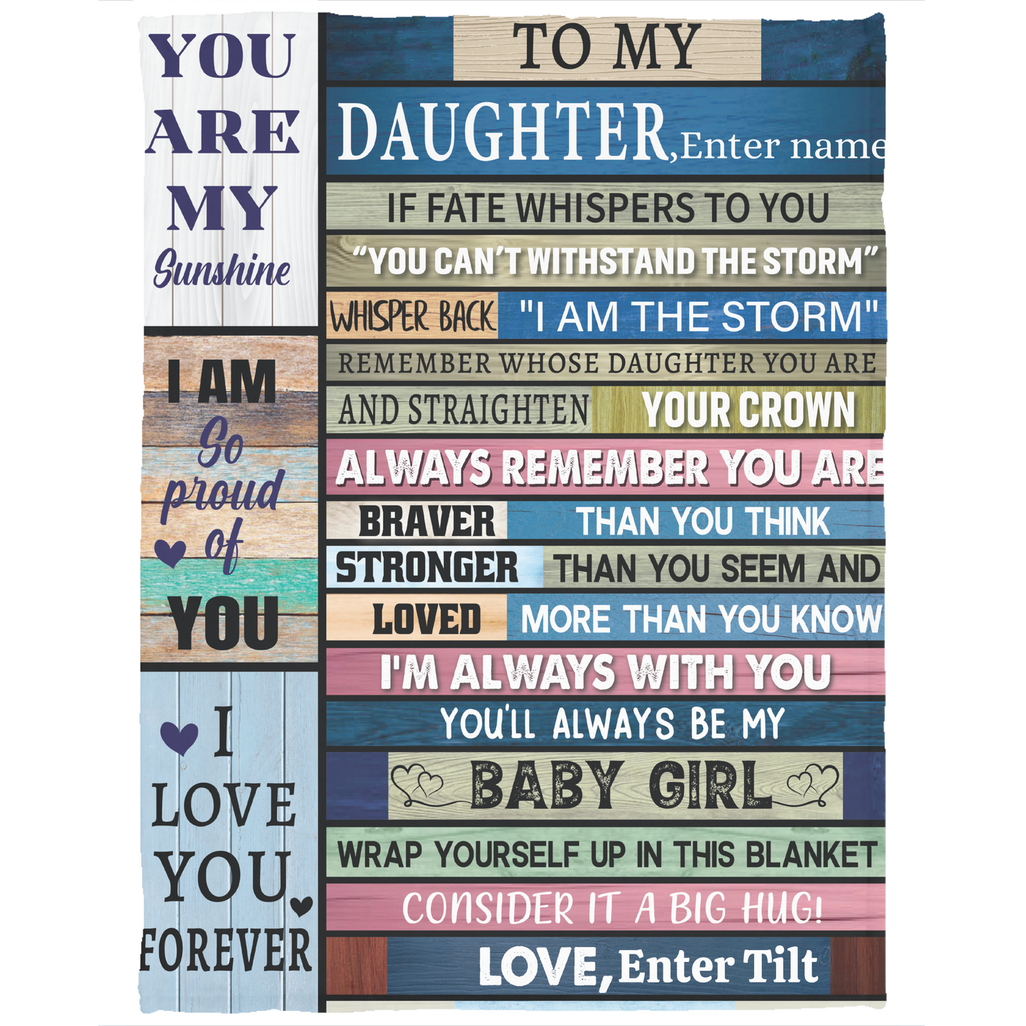 Personalized To My Daughter Blanket, excellent I love you gift