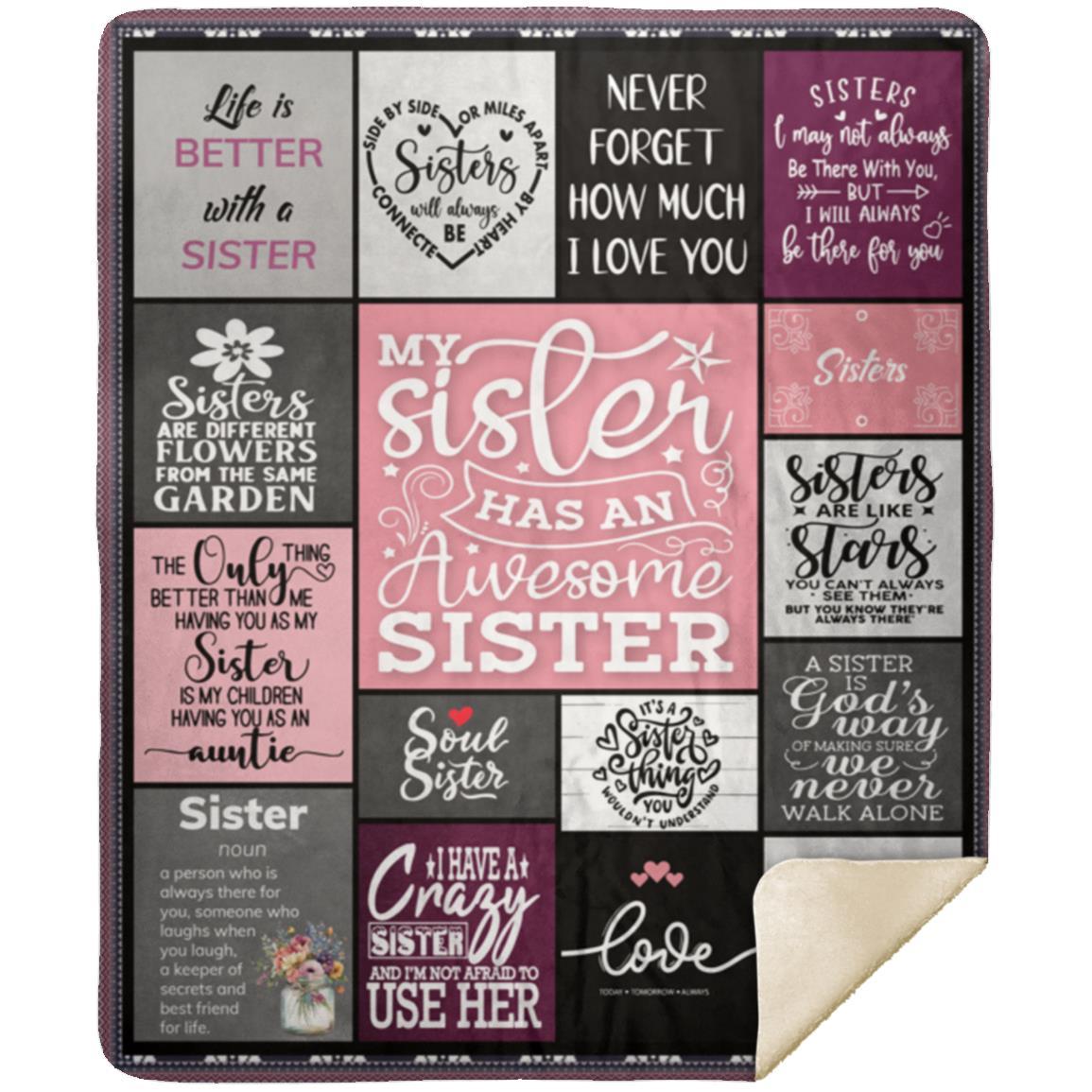 To My Sister Blanket,Custom Gift For Christmas or just say I love you