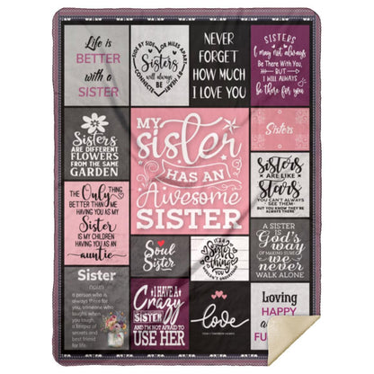 To My Sister Blanket,Custom Gift For Christmas or just say I love you