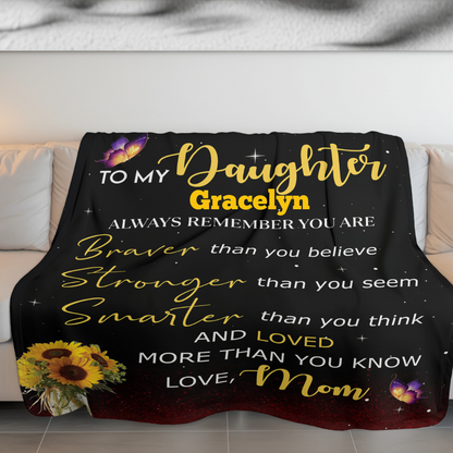 Personalized To My Daughter Blanket