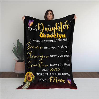 Personalized To My Daughter Blanket