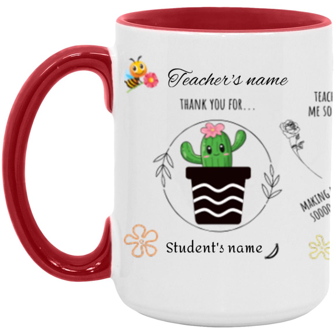 Personalised Teacher Thank You Gift, Teacher Mug With Name, Teacher Appreciation Gift, End of Term Gift, Class Gift, NURSERY TEACHER GIFT