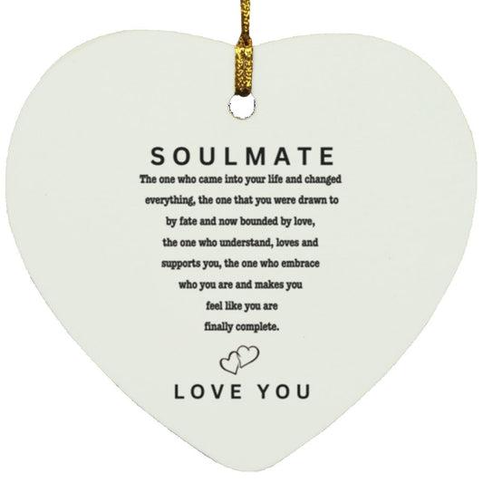 Soulmate Letterbox Gift KS35 | Personalised Gift | Anniversary Gift | Ceramic Heart Keepsake | Valentines Present | Gift For Her | Partner