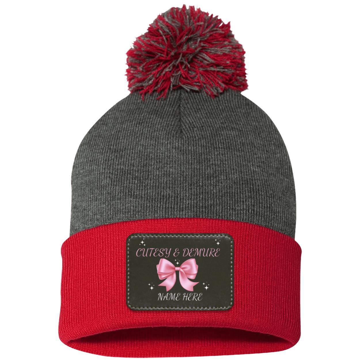 Customisable Cutesy and Demure Beanie Name Hat for the Fall season, Christmas season, Thanksgiving,