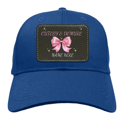 Customisable Cutesy and Demure Name Hat for the Fall season, Christmas season, Thanksgiving