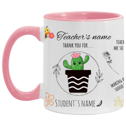 Personalised Teacher Thank You Gift, Teacher Mug With Name, Teacher Appreciation Gift, End of Term Gift, Class Gift, NURSERY TEACHER GIFT