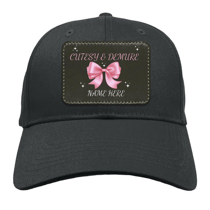 Customisable Cutesy and Demure Name Hat for the Fall season, Christmas season, Thanksgiving