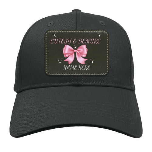 Customisable Cutesy and Demure Name Hat for the Fall season, Christmas season, Thanksgiving