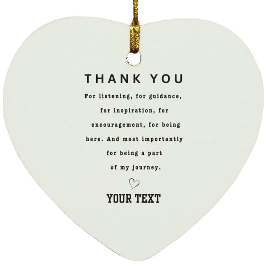 Thank You KeepsakeKS14 | Personalised Thank You Gift | Gift To Say Thank You | Ceramic Heart Keepsake | Thank You | Thank You Gift
